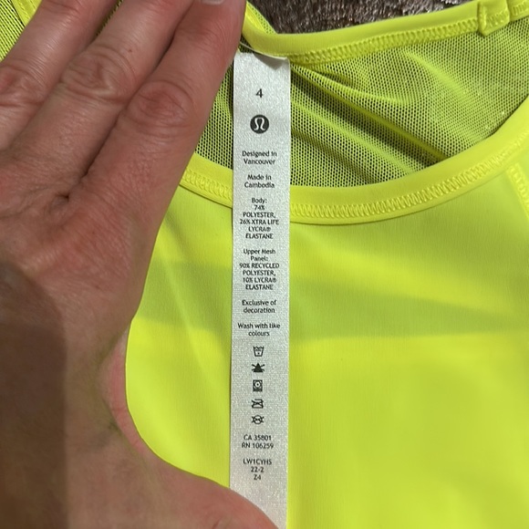 COPY - NWT Lululemon’s Sculpt Tank size 2 yellow or orange - Picture 9 of 15